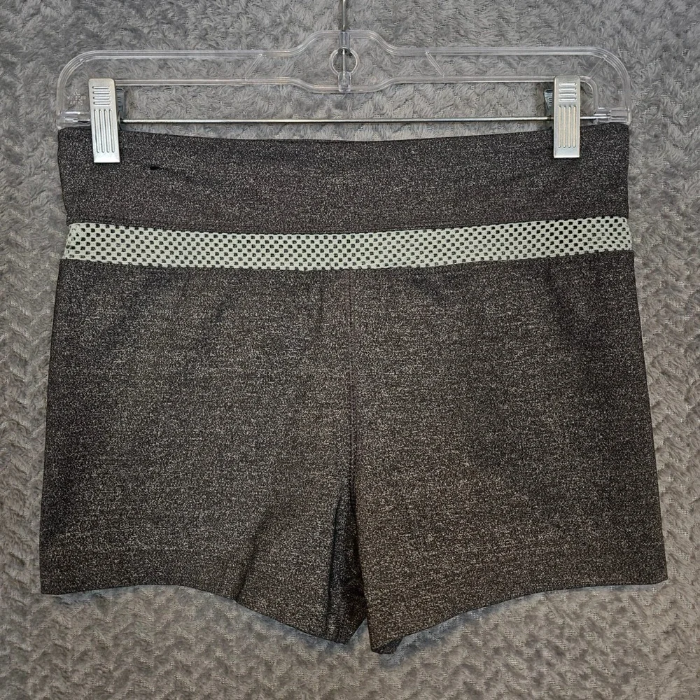 Gymcore‎ Sporty Workout Gray Space Dye Mesh Inset Athletic Shorts D7228 Size M